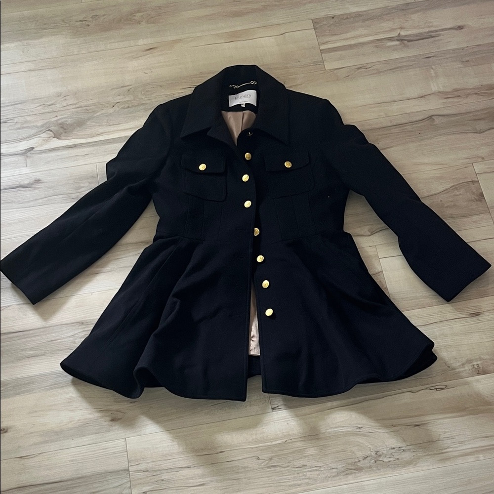 Laundry By Shelli Segal Black Blazer with Gold Buttons